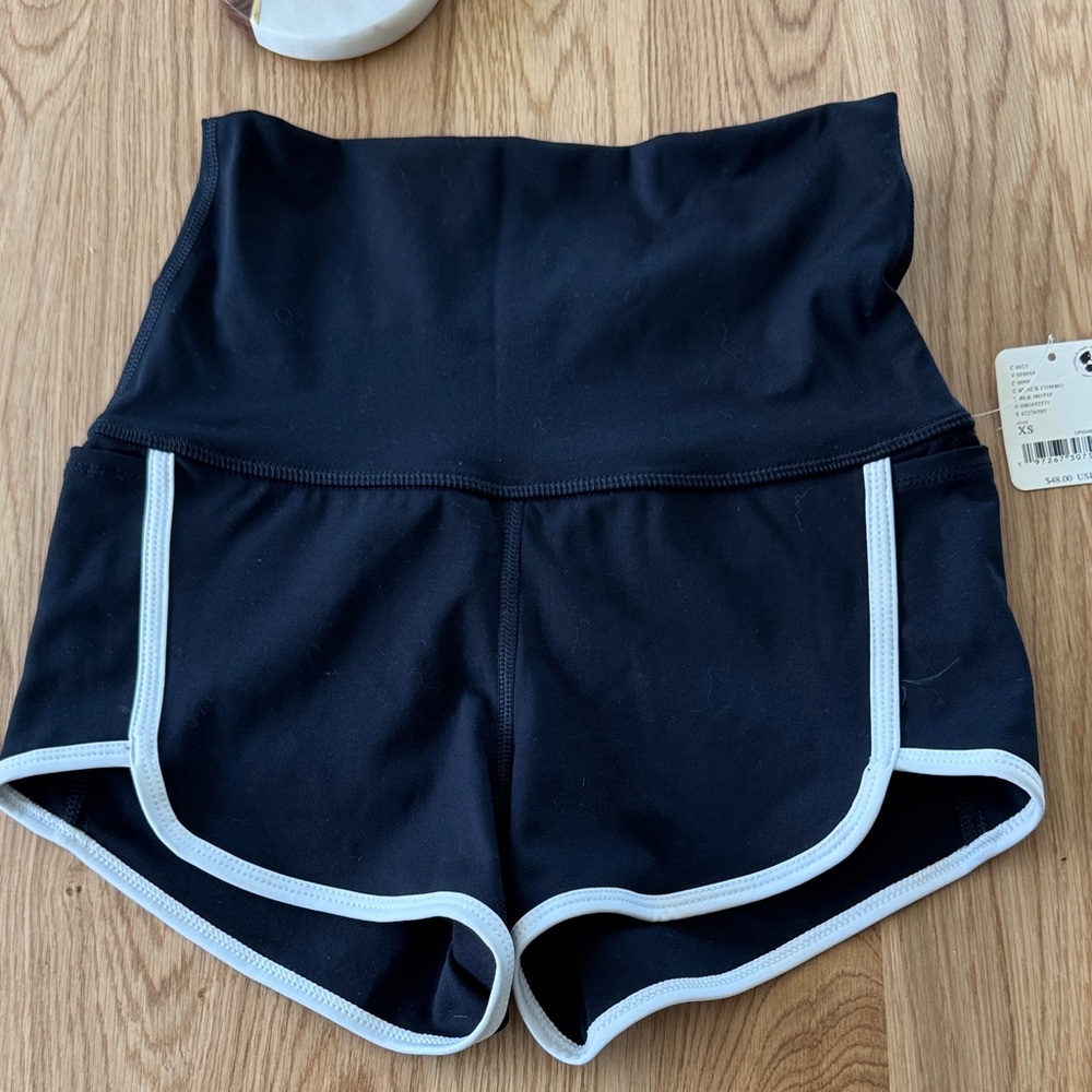 Free People Movement Women's Black High-Waisted Athletic Shorts